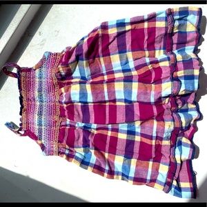 Old navy plaid dress 6-12 m